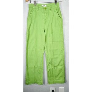 Cotton‎ On Womens Wide Leg Pants Green High Rise Trousers Size 6 AU